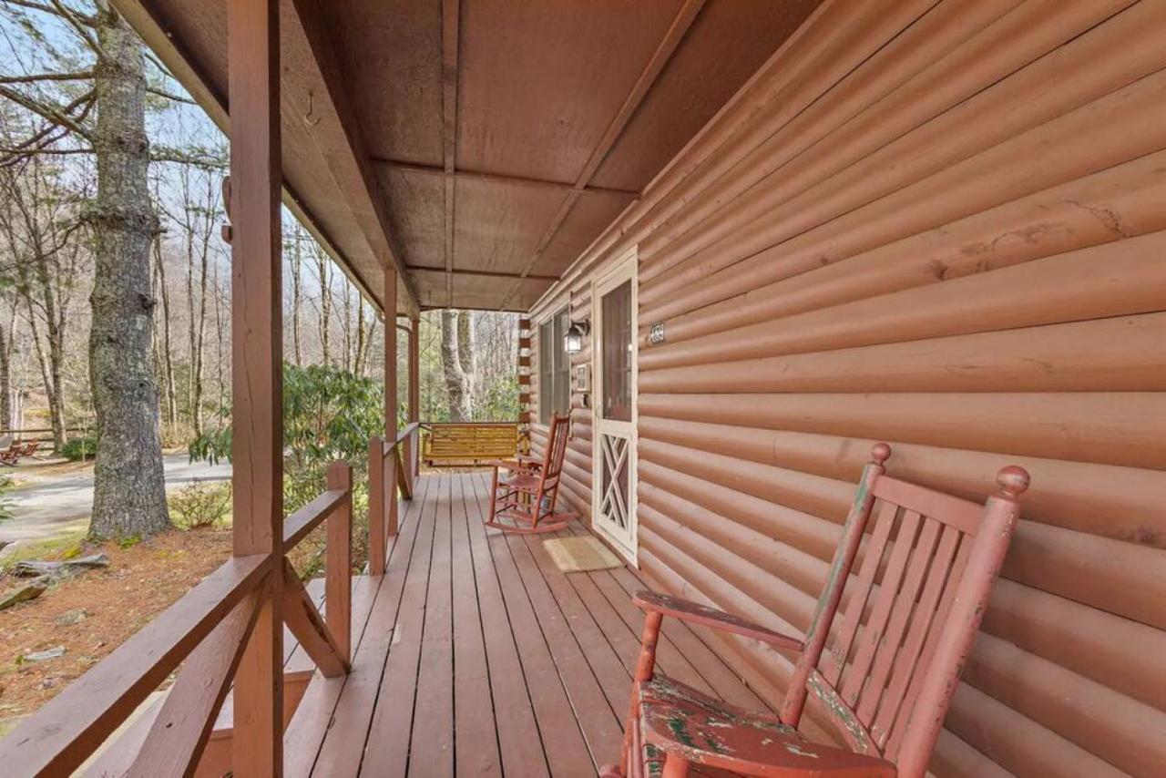 בלואינג רוק Classic Log Cabin With Fireplace On Quiet River מראה חיצוני תמונה
