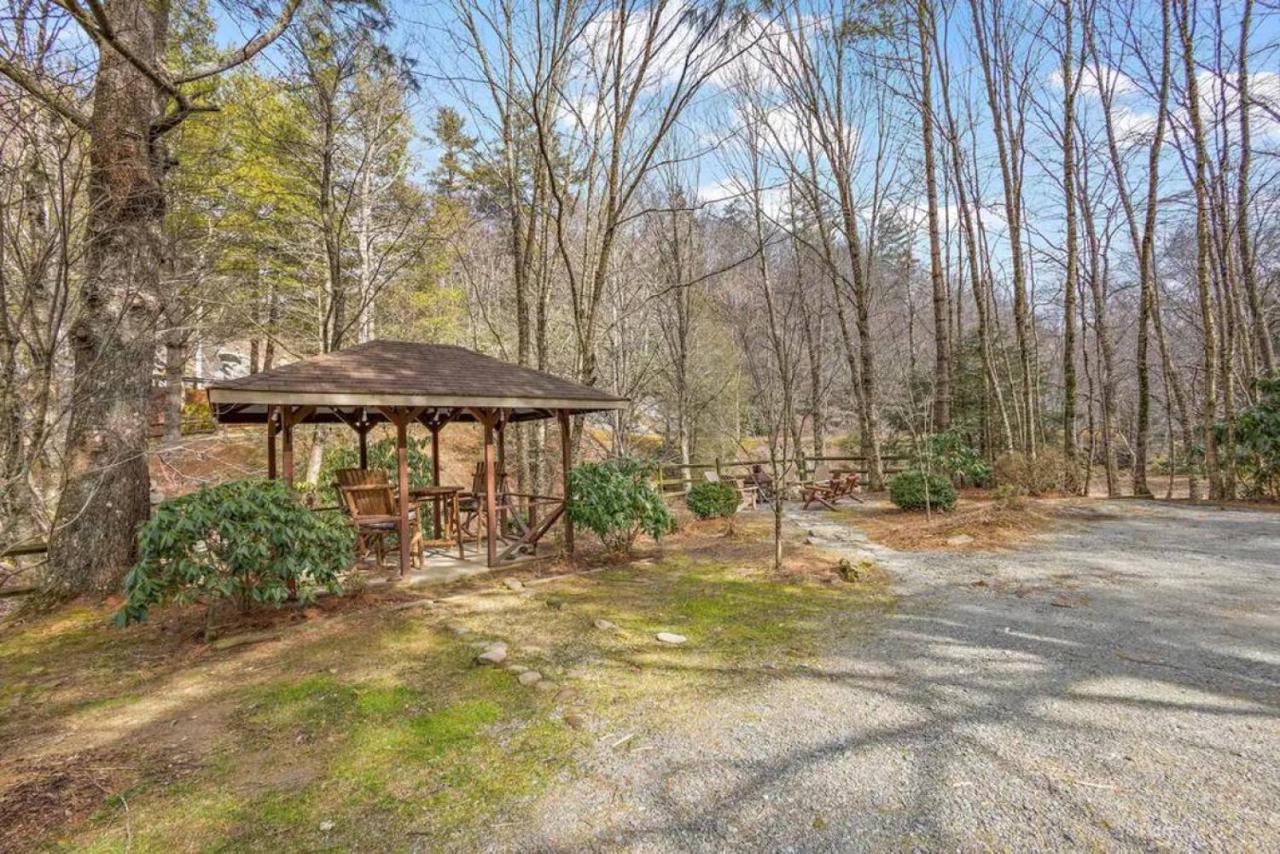 בלואינג רוק Classic Log Cabin With Fireplace On Quiet River מראה חיצוני תמונה